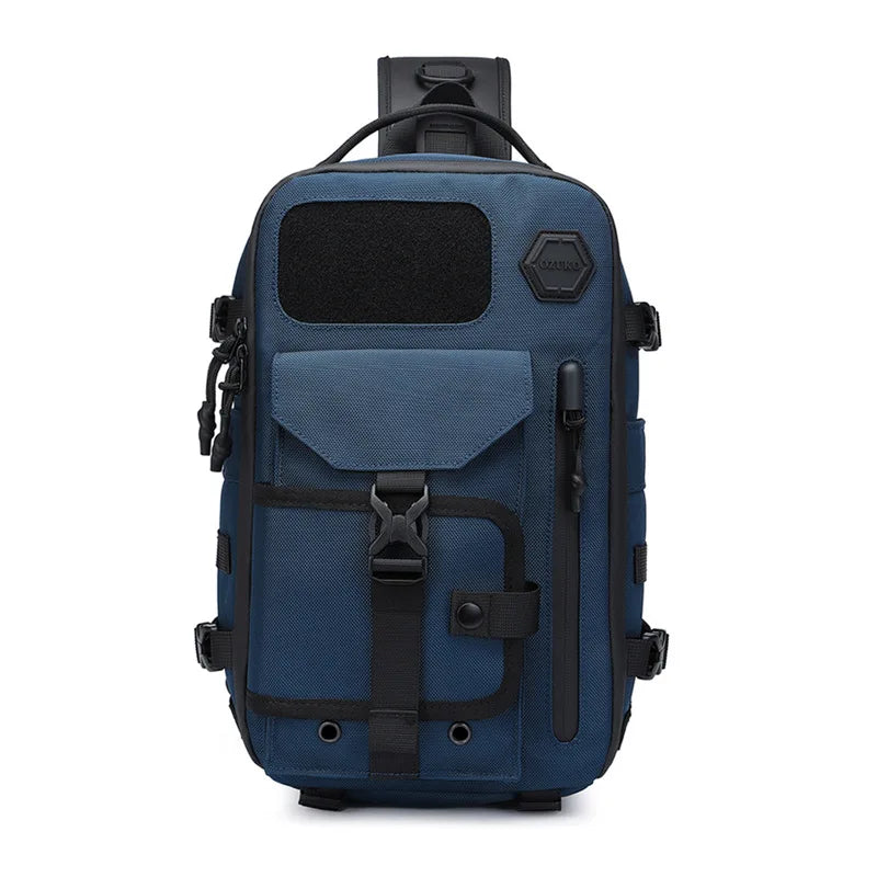 Single-Shoulder Bag Men S Large-Capacity Oxford Fabric Waterproof Crossbody Multi-Functional