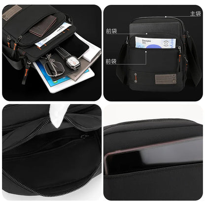 Nylon Waterproof Men S Shoulder Bag Multi-Layer Wear-Resistant Light Leisure Travel - Waterproof
