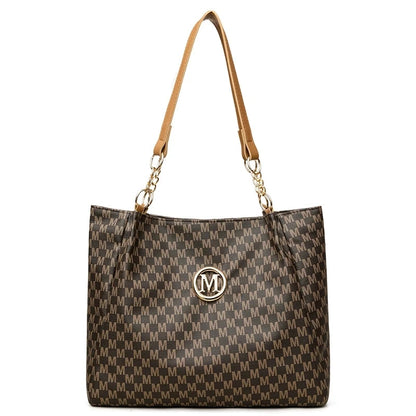 Monogram Tote Bag – Large Capacity Shoulder Bag for Women
