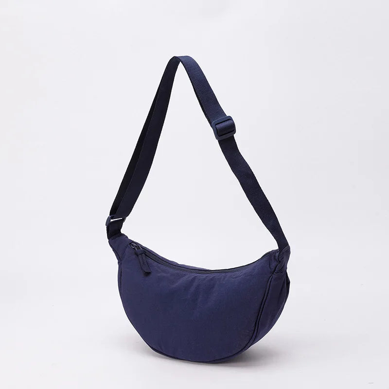Nylon Crescent Crossbody Bag – Lightweight Women's Shoulder Bag