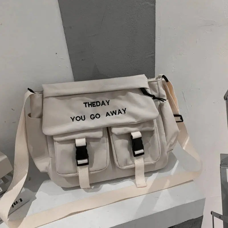 Canvas Crossbody Messenger Bag – Unisex Shoulder Bag