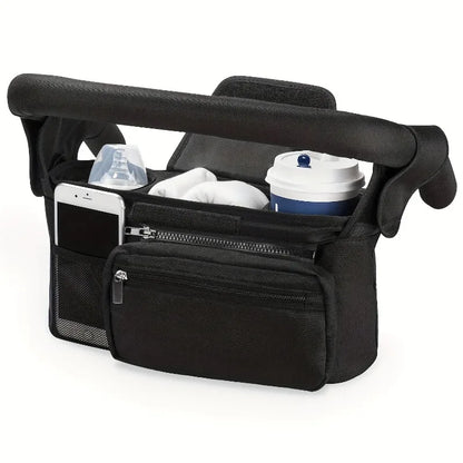 Stroller Organizer Bag with Cup Holders – Large Capacity Baby Caddy