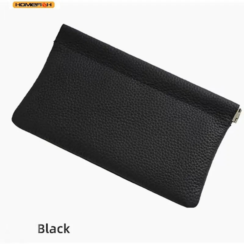Homefish Storage Bag Pu Leather Long Wallet Passport Driver S License Document Holder Data Cable