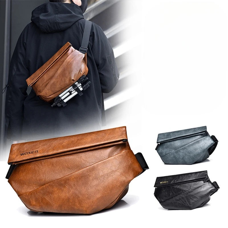 Men S Sports Outdoor Commuting Cross-Body Shoulder Bag Large Capacity Waterproof - Waterproof