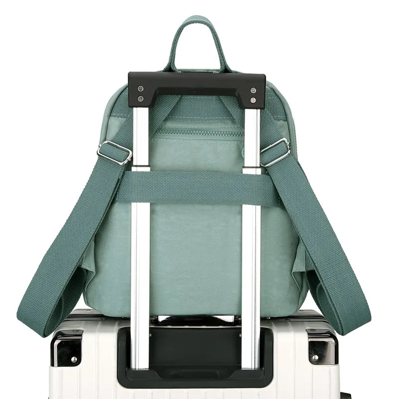 Multi-Pocket Nylon Tote Bag Lightweight Nylon Backpack Women - Waterproof