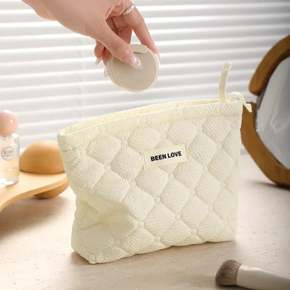 Makeup Bag Set Quilted Women S Large Floral Bags Cute Cotton Cosmetic Pouch Travel Toiletries