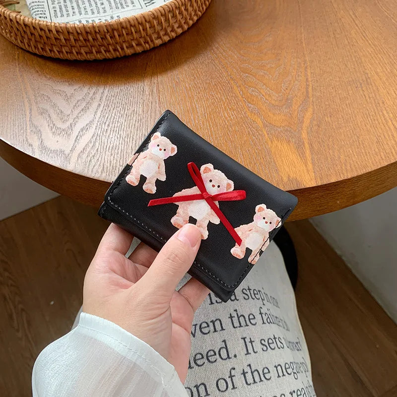 Cartoon Cute Three-Fold Multi-Functional Student Loose Change Card Holder Wallet