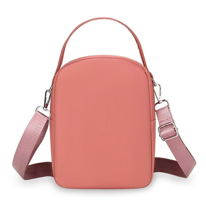 Mini Crossbody Bag for Women – Lightweight Nylon Multi-Zip Shoulder Purse