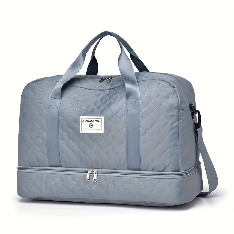 Luxurious Oversized Duffel Bag Stylish Durable Dry Wet Separation Handy Side Pockets Travel