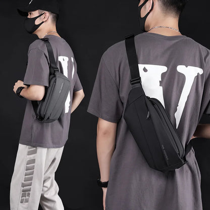Men S Chest Bag Crossbody Outdoor Sports Waist Large Capacity Mobile Phone Storage Backpack