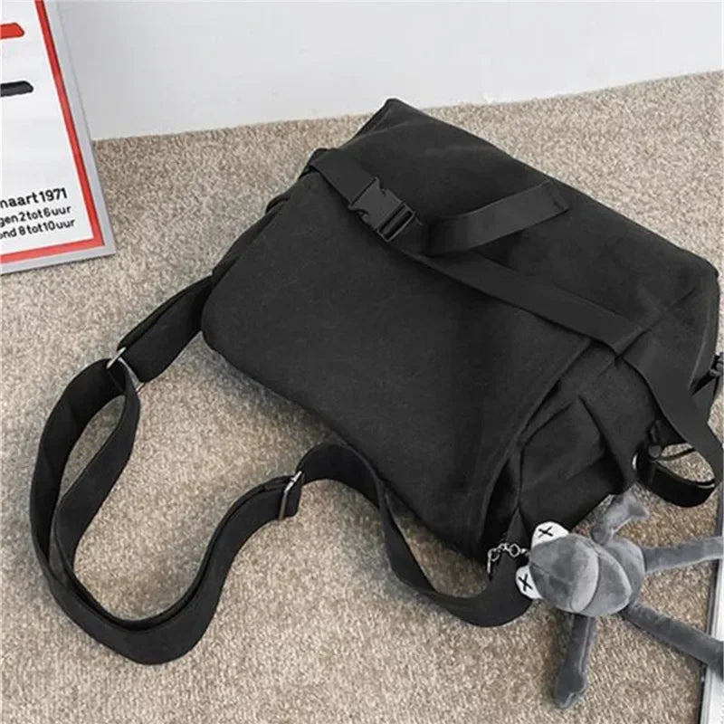Canvas Crossbody Bag for Men – Large Capacity Messenger Shoulder Bag