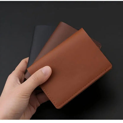 Homefish Solid Color Pu Leather Small Wallet Short Simple Women S Purse Buttons Ultra Thin Credit