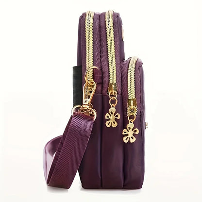 Nylon Crossbody Phone Bag for Women – Lightweight Mini Messenger Purse