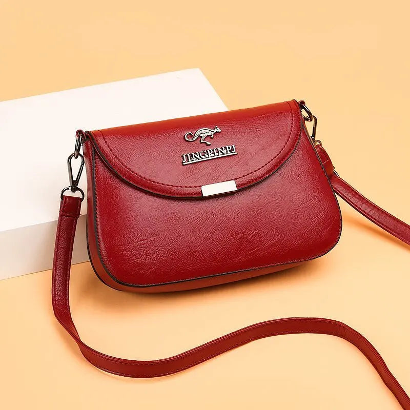 Small Crossbody Bag for Women – Retro PU Leather Flap Purse