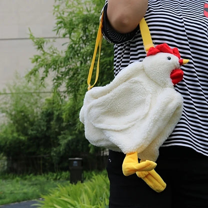 Plush Chicken Crossbody Bag – Cute Animal Shoulder Bag