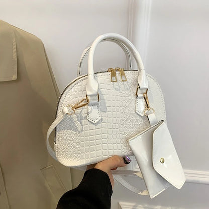 Crocodile Pattern Top Handle Tote Bag for Women
