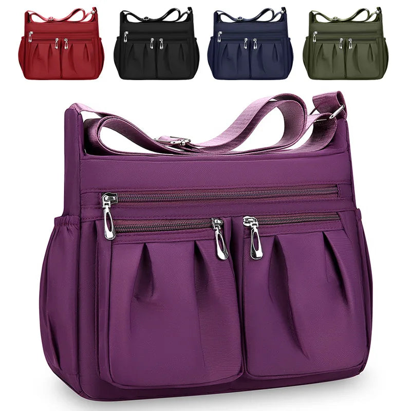 Women S Oxford Fabric Large-Capacity Crossbody Korean-Style Casual Multi-Functional Single-Shoulder