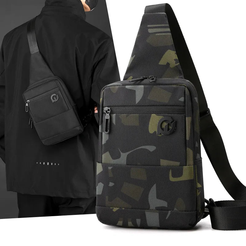 Simple Chest Bag Men S Cross-Body Shoulder Large Capacity Oblique Casual Waterproof - Waterproof