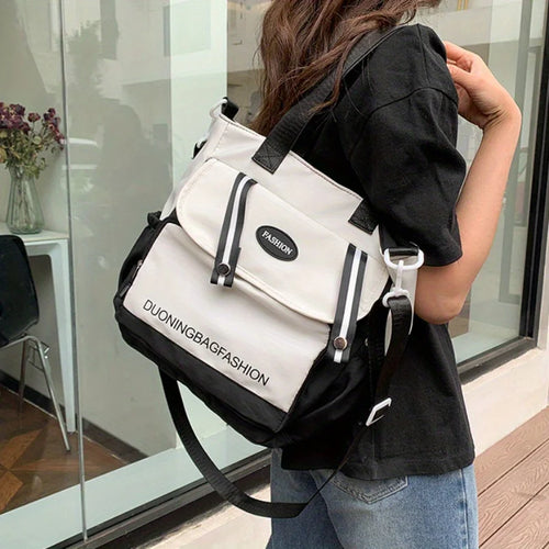 Harajuku Canvas Shoulder Bag – Large Capacity Japanese Style Women's Handbag