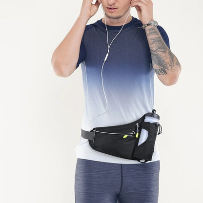 Running Waist Belt Bag with Water Bottle Holder & Phone Pouch