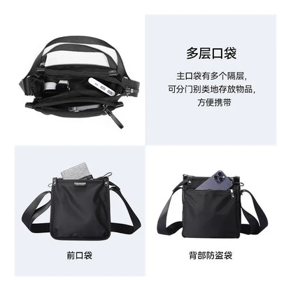 Shoulder Bag Vertical Men Sling Leisure Oxford Cloth Waterproof Large Capacity Multi-Function