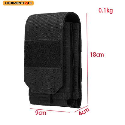Double Molle Laser Cell Phone Pouch Tactical Belt Edc Holder Waist Accessories Bag Outdoor Camping