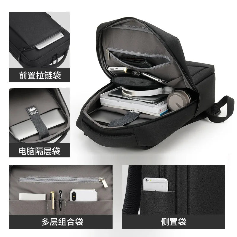 Men S Business Backpack Travel Women Commuting Light Schoolbag Waterproof Computer Bag - Waterproof