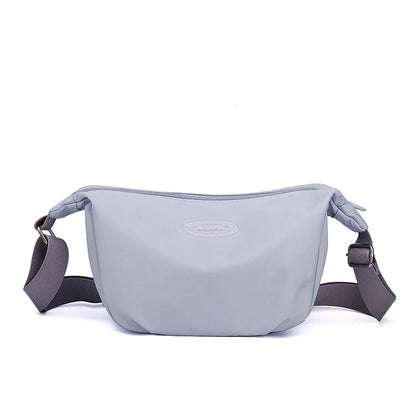 Ladies Single-Shoulder Crossbody Bag Nylon Fabric Bag Women S Bag Korean Style Simple Solid Color