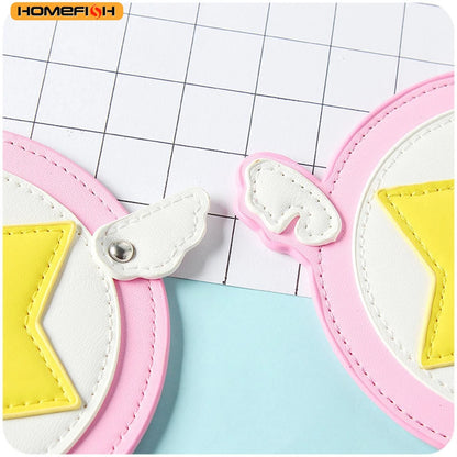 Homefish Bus Subway Card Cover Holder Bag Wings Anime Magic Wand