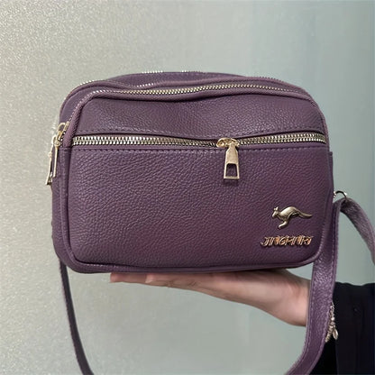 Crossbody Bag Women Multi-Layered Zipper Shoulder Bag