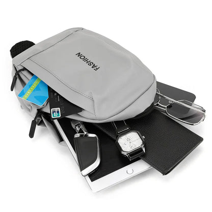 Multifunctional Men S Chest Bag Large Capacity Simple Light One Shoulder Foreskin Membrane