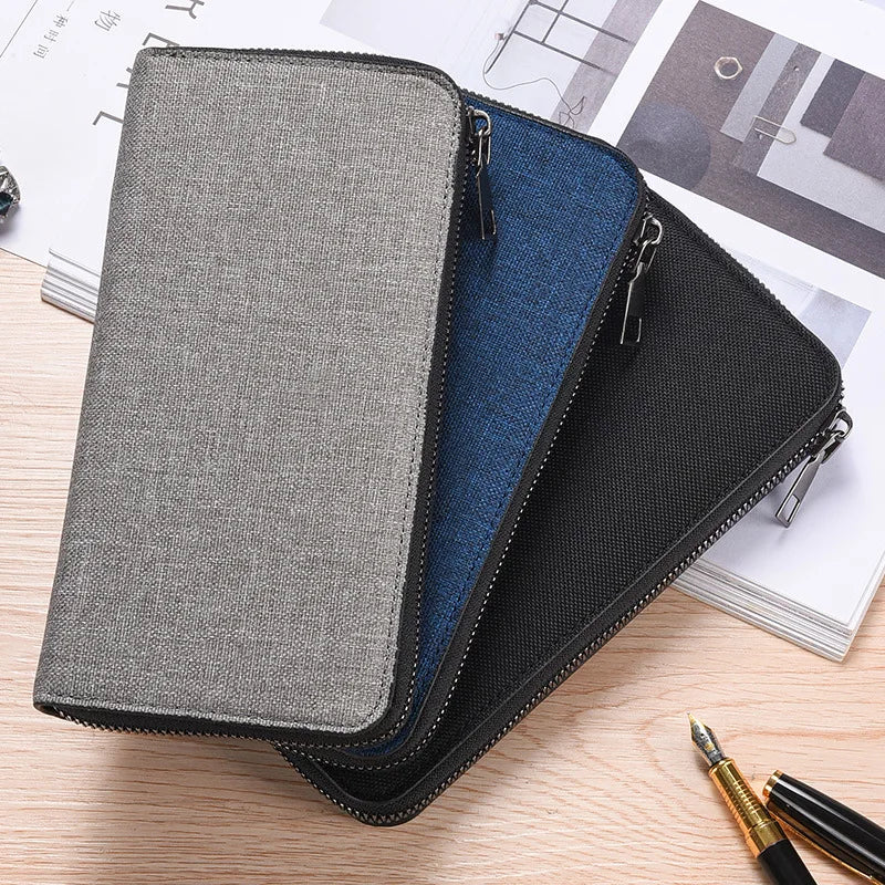 Canvas Wallet Men S Long Simple Zipper Holding Large Capacity Multi-Function Mobile Phone Storage