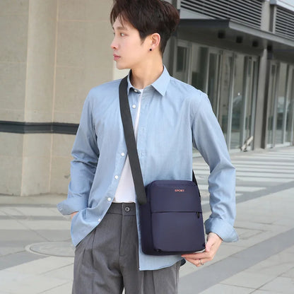 Men S Large-Capacity Single-Shoulder Bag Casual Sports Crossbody Bag Multi-Compartment Commuter