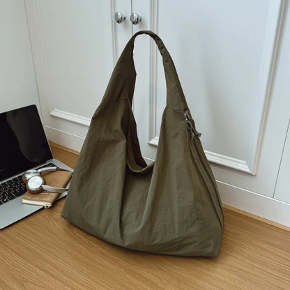 Lightweight Shoulder Bag – Spacious Nylon Handbag
