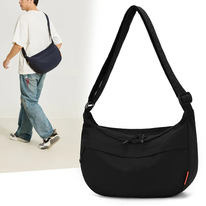 Waterproof Nylon Fabric Simple Dumpling Bag Lightweight Crossbody Bag Casual Large-Capacity