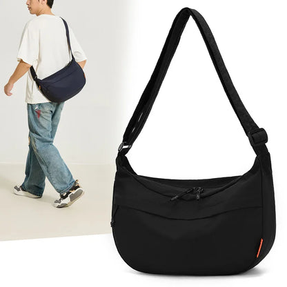 Waterproof Nylon Fabric Simple Dumpling Bag Lightweight Crossbody Bag Casual Large-Capacity