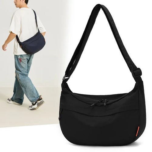 Waterproof Nylon Fabric Simple Dumpling Bag Lightweight Crossbody Bag Casual Large-Capacity