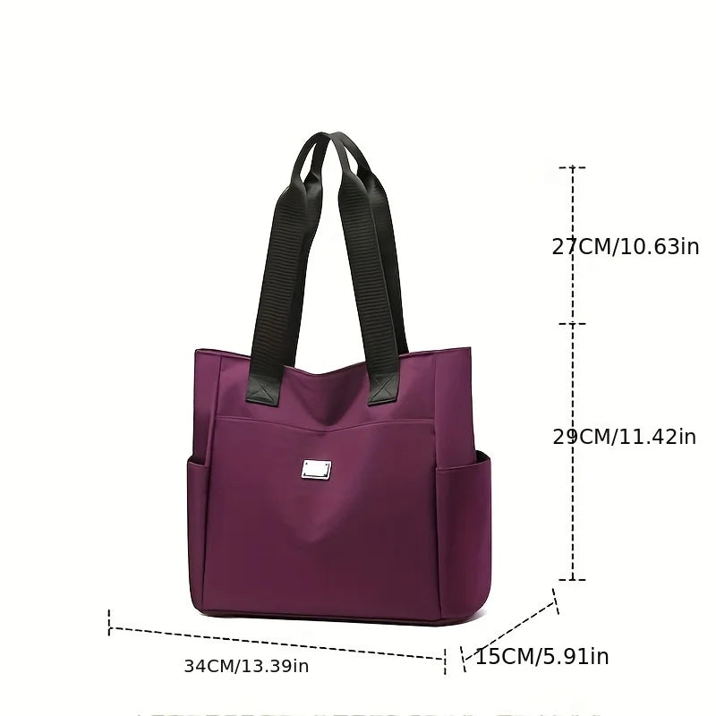 Women's Nylon Tote Bag – Large Lightweight Shoulder Bag