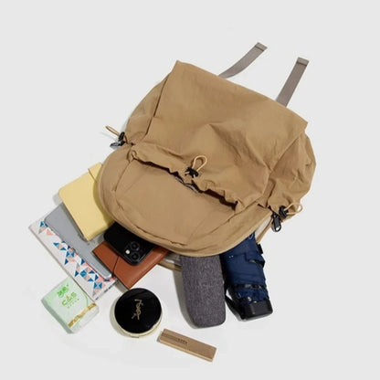Drawstring Backpack with Multi-Pockets & Adjustable Straps