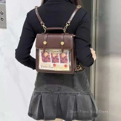 Transparent Ita Backpack – JK Lolita Messenger Crossbody Bag