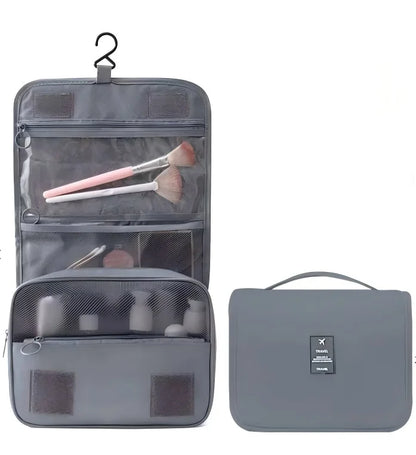 Homefish Portable Hanging Hook Cosmetic Bag Waterproof Wear Resistant Travel Organizer Multi-Layer