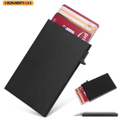 Homefish Portable Metal Card Holder Slim Mini Wallet