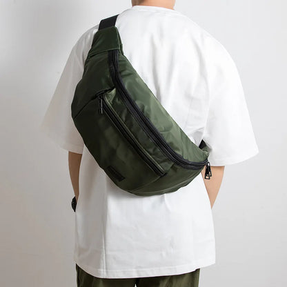 Men S Crossbody Bag Large Capacity Leisure Sports Chest Waterproof Oxford Cloth Riding Outdoor