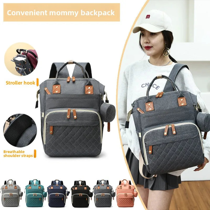 Large Diaper Bag Backpack – Multifunctional Mommy Bag with Insulated Pockets