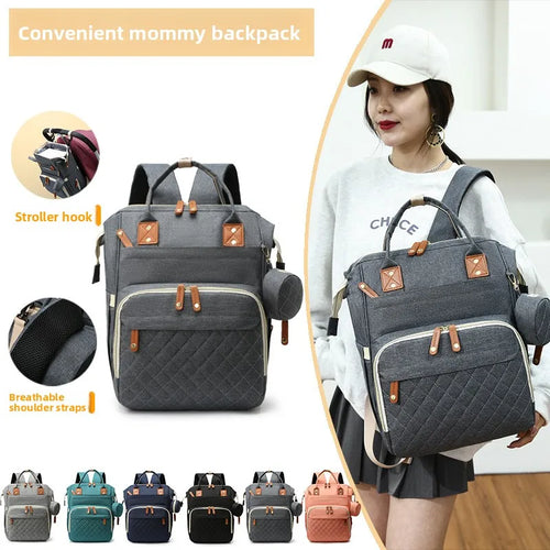 Large Diaper Bag Backpack – Multifunctional Mommy Bag with Insulated Pockets