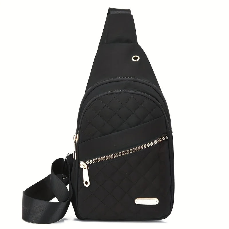 Quilted Crossbody Sling Bag – Lightweight Women's Chest Bag