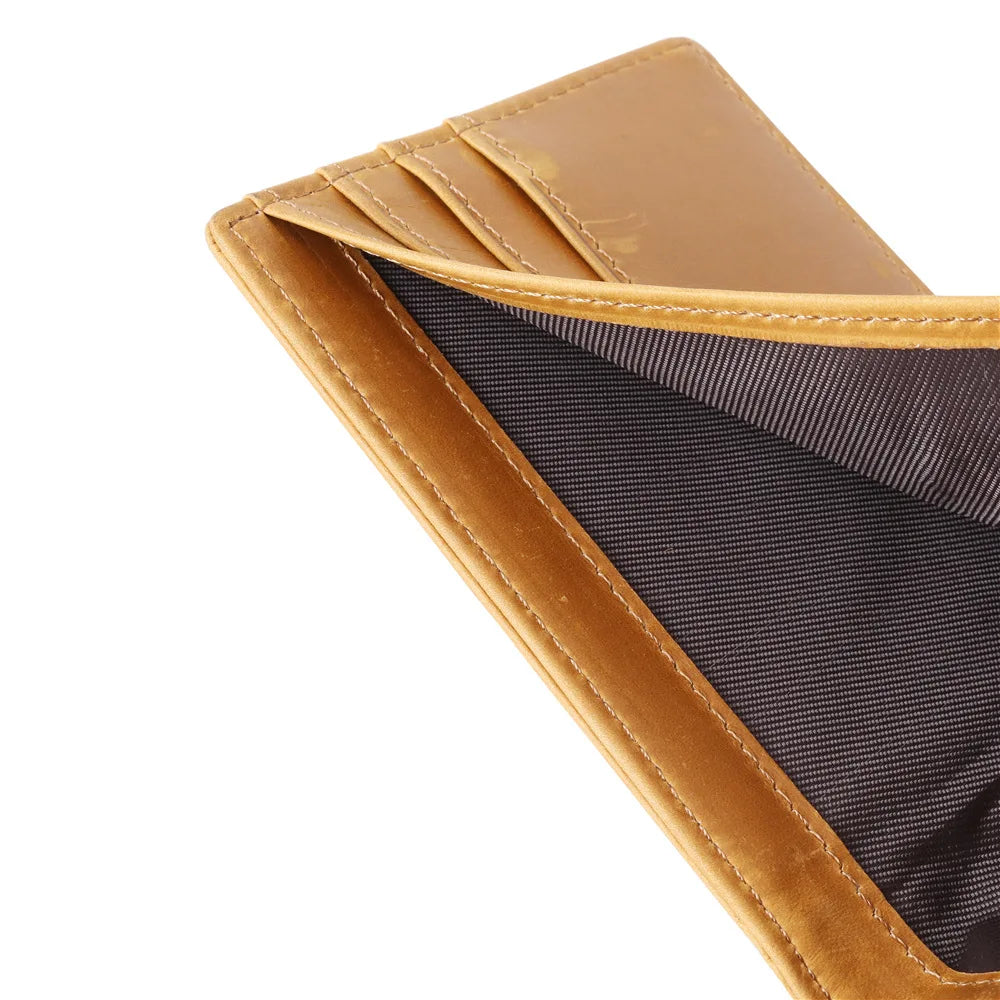 Real Leather Light Short Men S Wallet Multi Card Money Clip Laser Engraving Gift