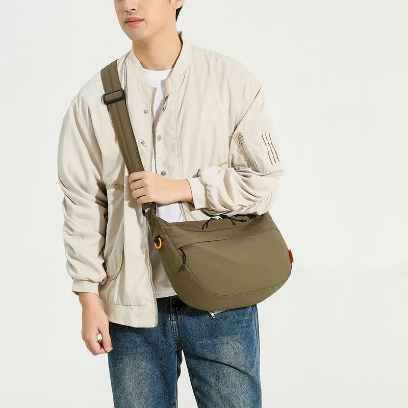 Waterproof Nylon Fabric Simple Dumpling Bag Lightweight Crossbody Bag Casual Large-Capacity