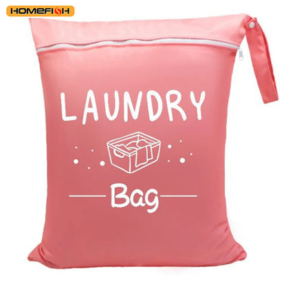 Homefish Laundry Shape Nylon Bag Travel Storage Pouch Machine Washable Dirty Clothes Organizer Wash