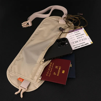 Personal Security Documents Travel Abroad Wallet Passport Card Bag Thin Mobile Phone Money